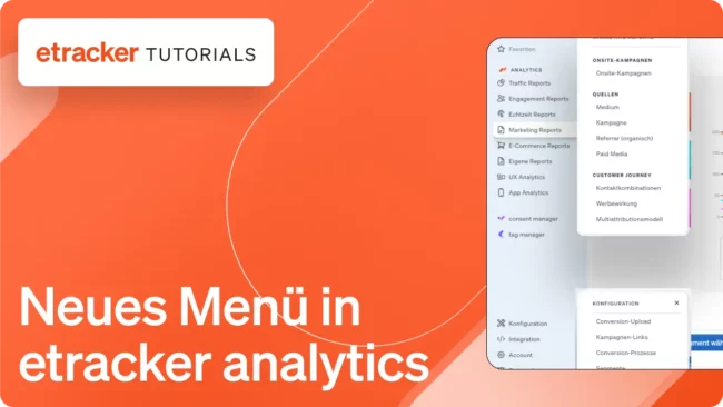 etracker Tutorial: neues Menü in etracker analytics