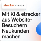 Thumbnail zu unserem Video " So machen B2B Sales Teams mit KI & etracker aus Website Besuchern Neukunden"