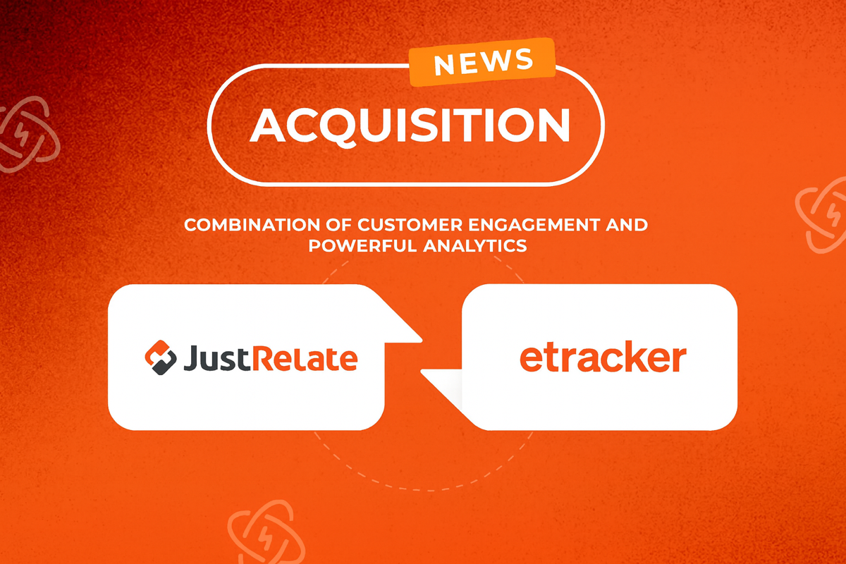 Cover picture etracker has become part of the JustRelate Group