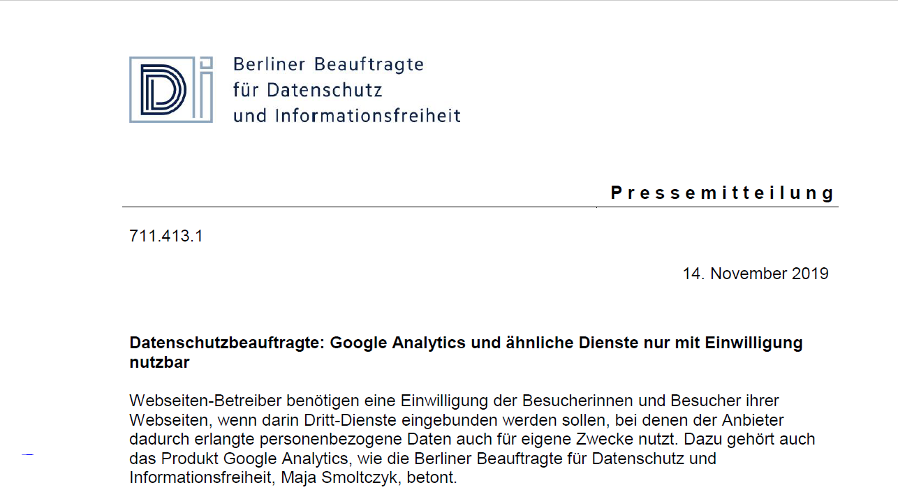 Ohne Wenn und Aber: Google Analytics ist einwilligungspflichtig - etracker