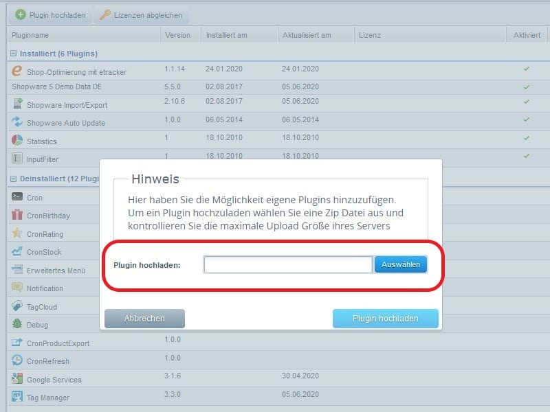 etracker Shopware Plugin