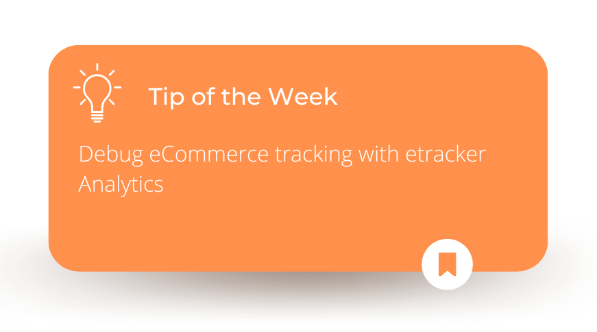 Debug eCommerce tracking with etracker Analytics